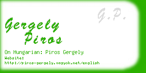 gergely piros business card